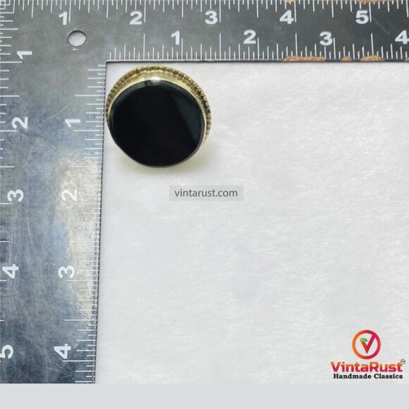 Classic Black Onyx Ring: Handmade Silver Adjustable Unisex Ring - Picture 5 of 6